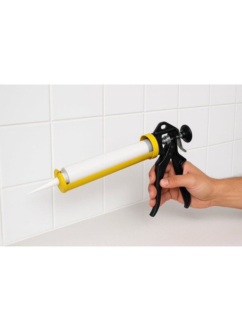 نوفيكس مسدس سيليكون NOVEX NHT-SG02 للخدمة الشاقة | أداة يدوية لتطبيق السيلانت والمواد اللاصقة | هيكل فولاذي، زناد سلس، مانع للتقطير | مناسب للعبوات بسعة 300–310 مل - Image 4